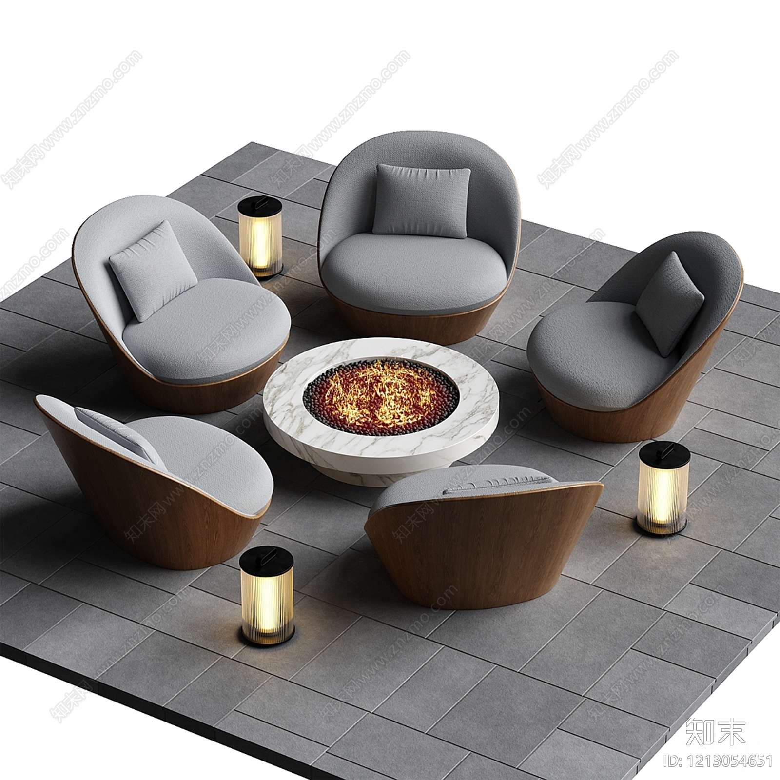 现代简约沙发组合SU模型下载【ID:1213054651】