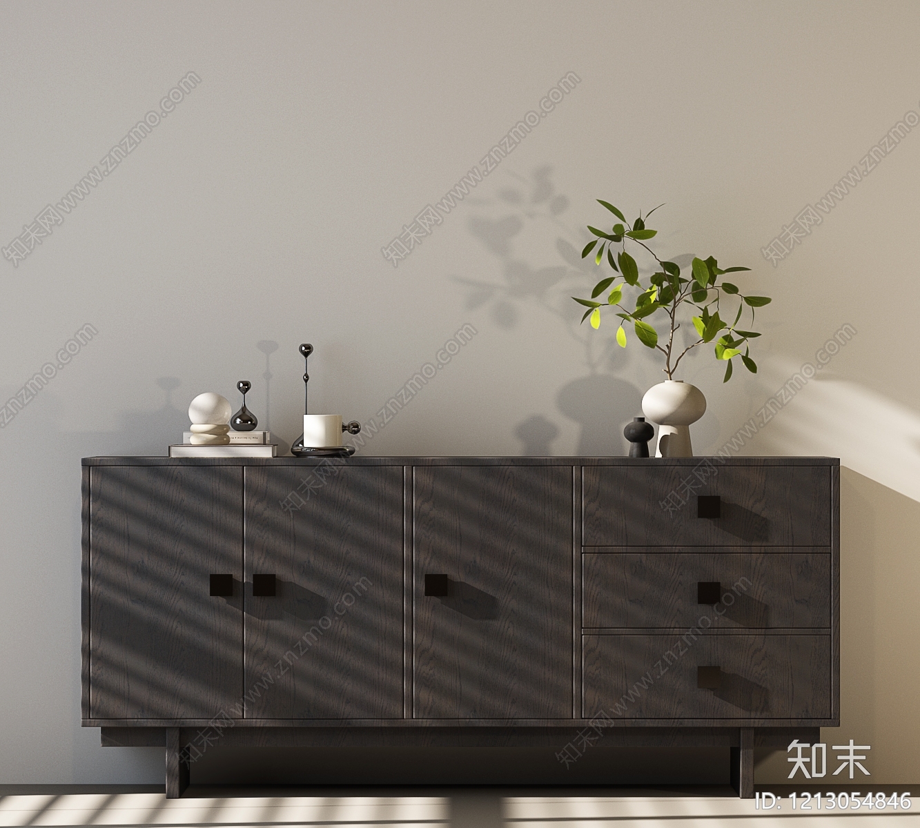 现代简约餐边柜3D模型下载【ID:1213054846】