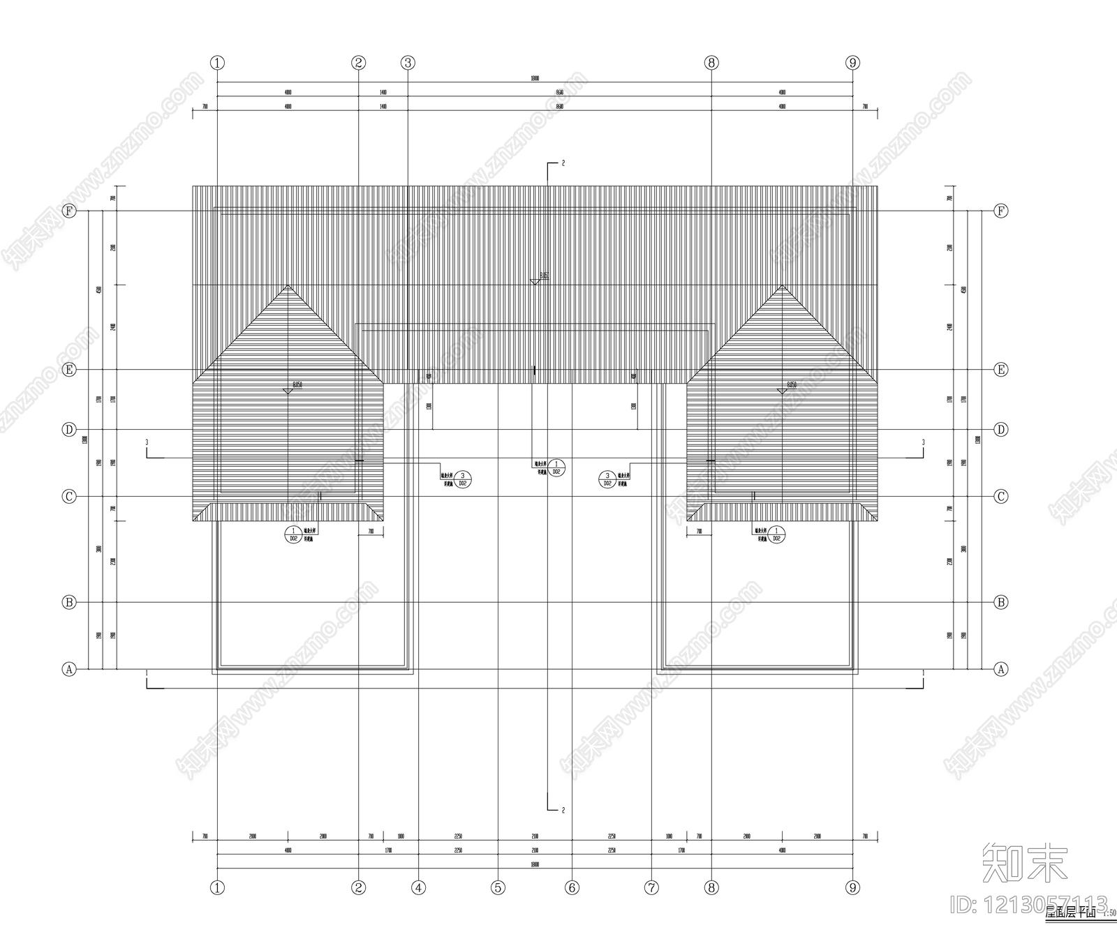 新中式四合院cad施工图下载【ID:1213057113】