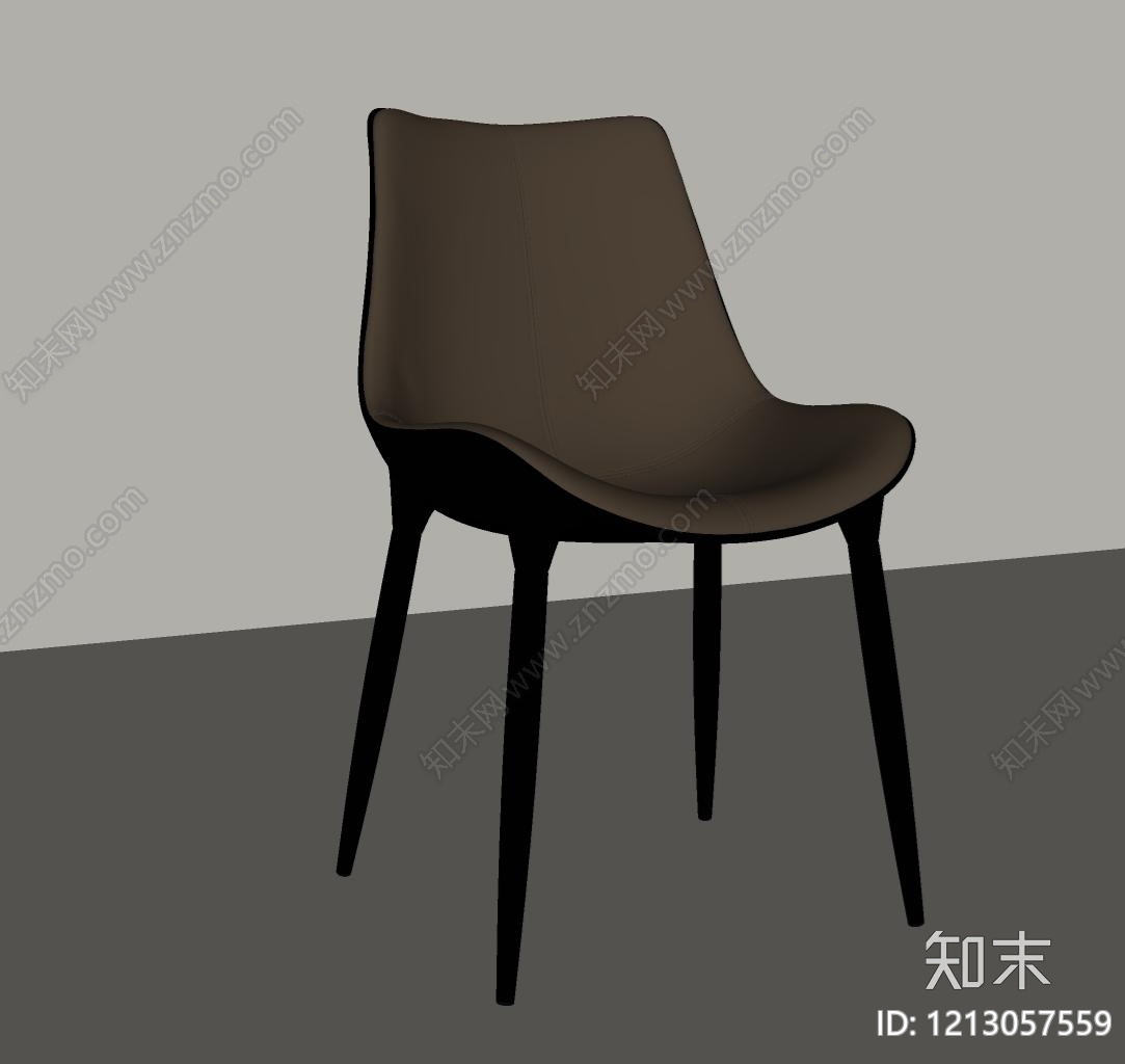 极简餐椅SU模型下载【ID:1213057559】