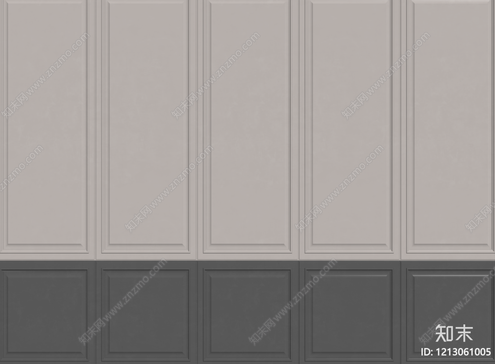 现代简约护墙板SU模型下载【ID:1213061005】