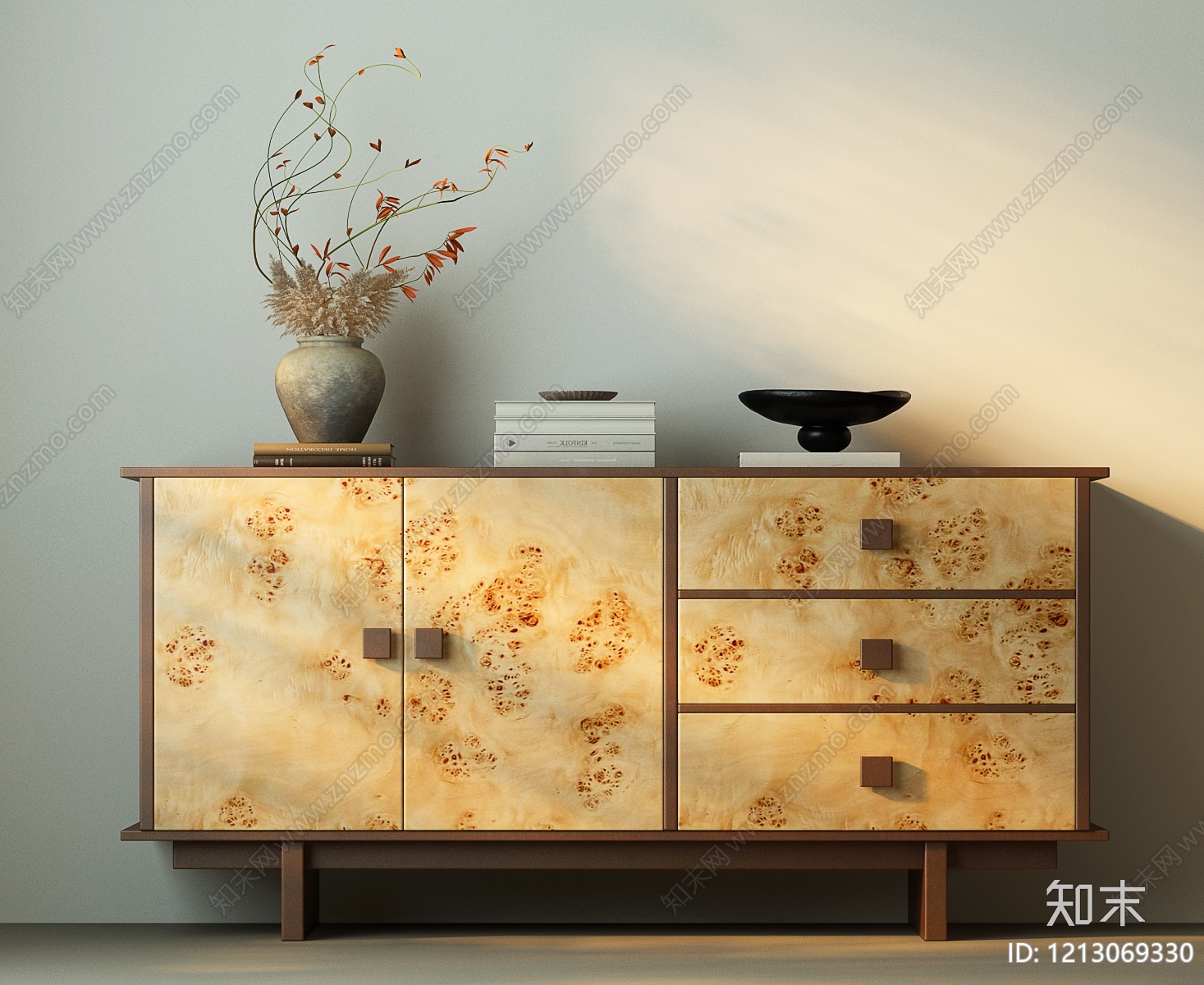 中古风餐边柜SU模型下载【ID:1213069330】