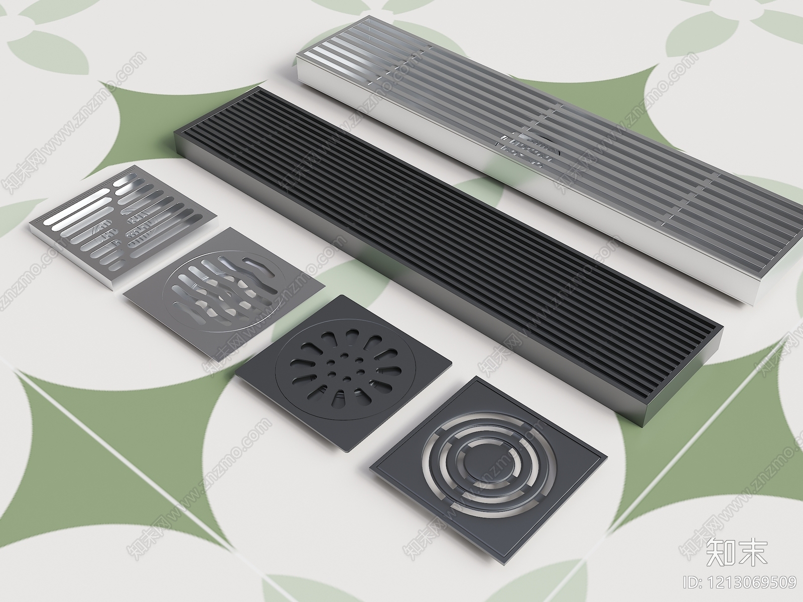 现代简约地漏3D模型下载【ID:1213069509】