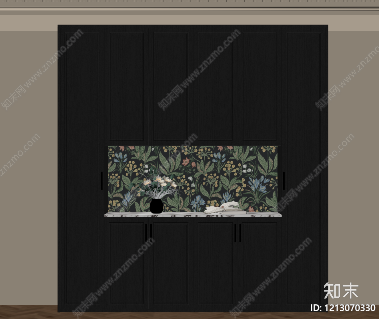 中古风餐边柜SU模型下载【ID:1213070330】