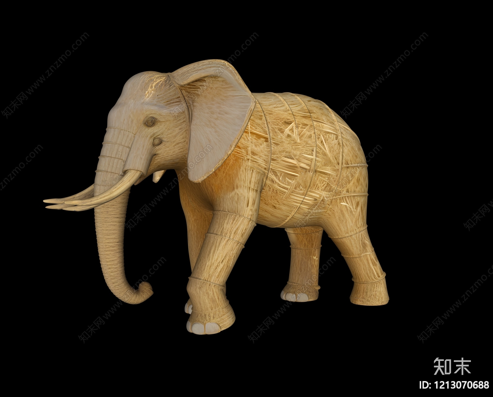 原木风雕塑摆件SU模型下载【ID:1213070688】