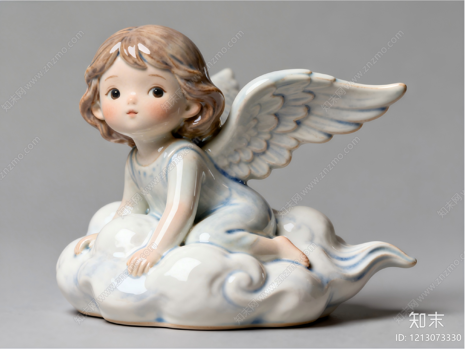 欧式陶瓷艺术风格雕塑摆件3D模型下载【ID:1213073330】