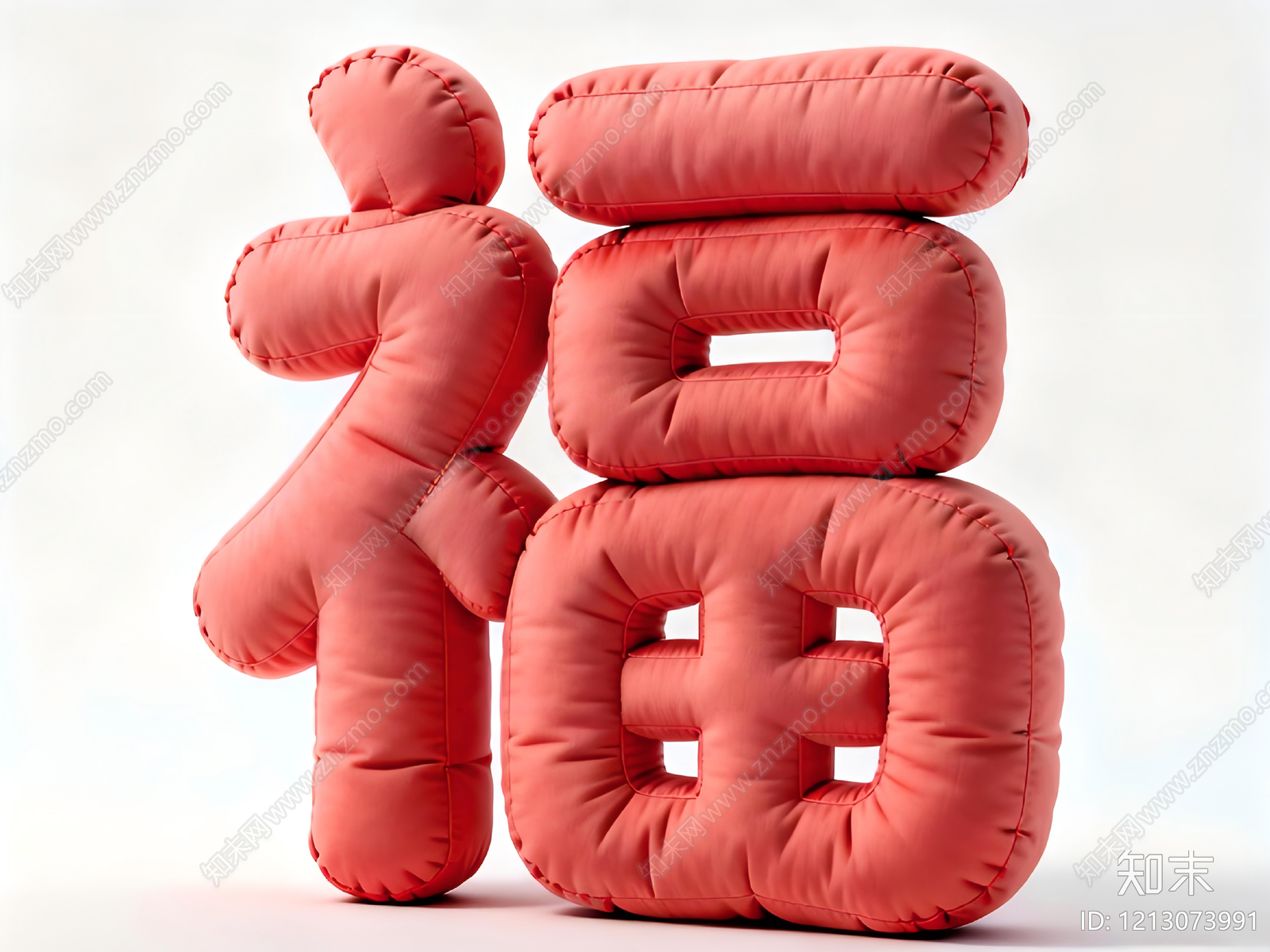 软包立体字雕塑摆件3D模型下载【ID:1213073991】