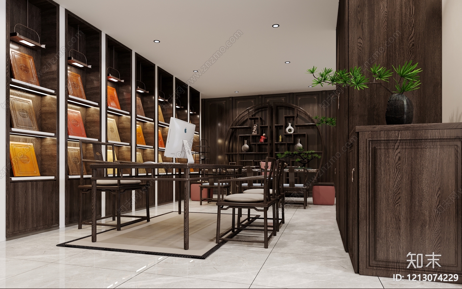 新中式家具展厅3D模型下载【ID:1213074229】