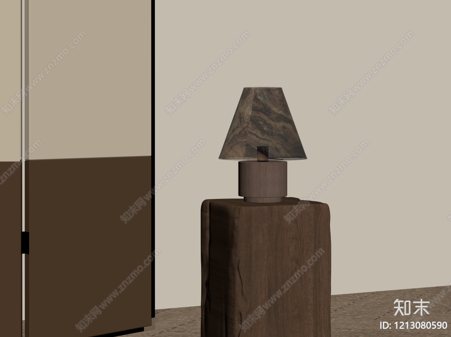 现代台灯SU模型下载【ID:1213080590】