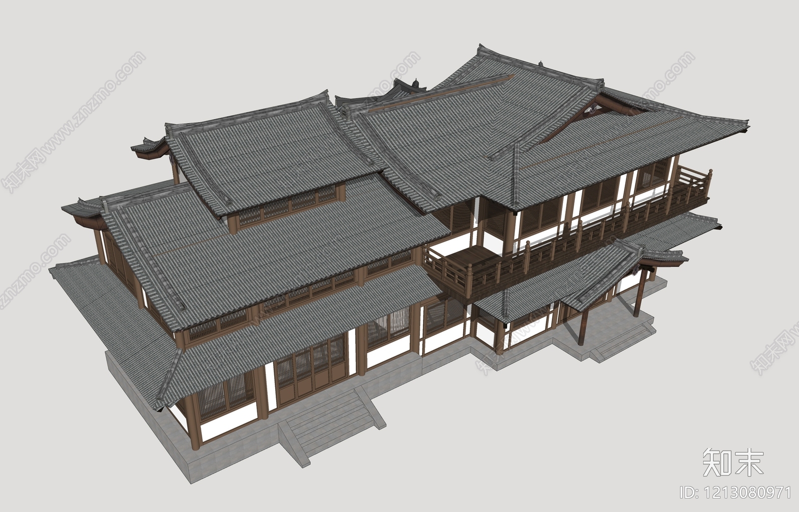 唐风建筑古建筑SU模型下载【ID:1213080971】