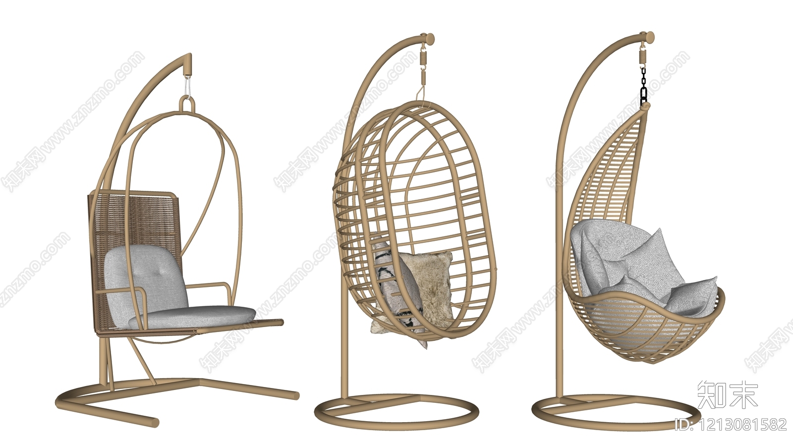 奶油风吊椅SU模型下载【ID:1213081582】