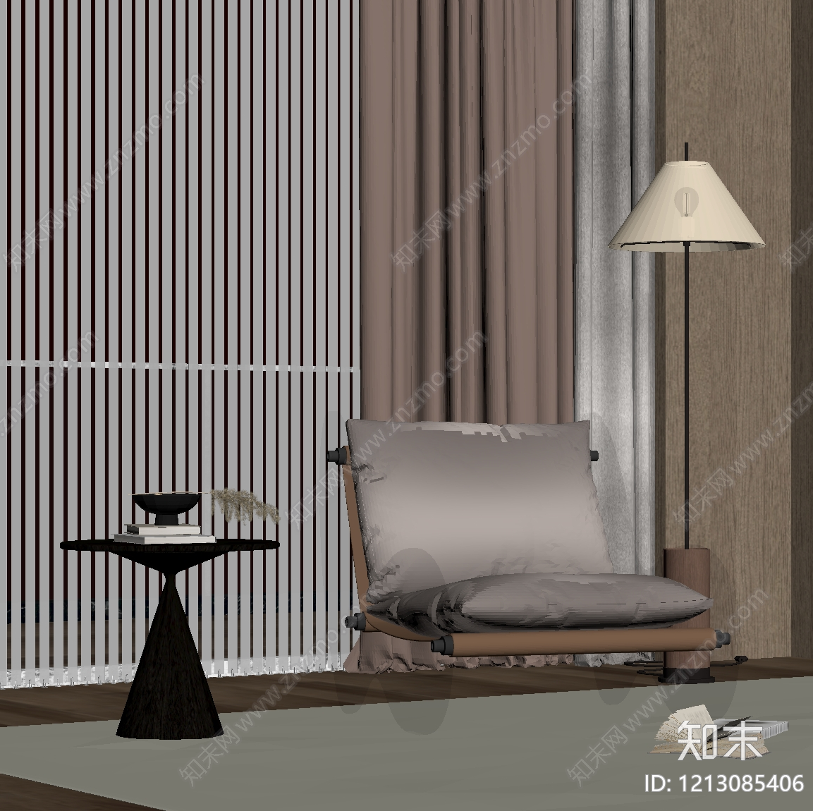 极简单人沙发SU模型下载【ID:1213085406】