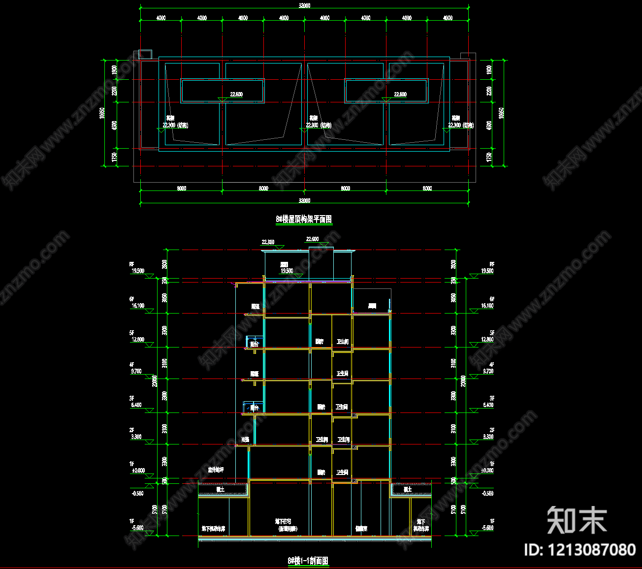 现代低层住宅cad施工图下载【ID:1213087080】