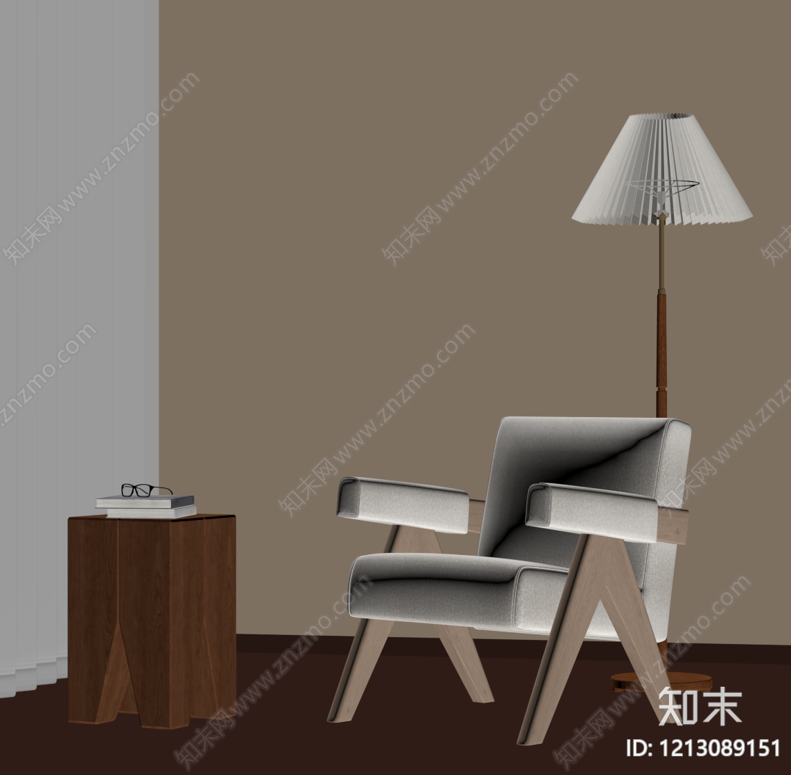 奶油风单人沙发SU模型下载【ID:1213089151】