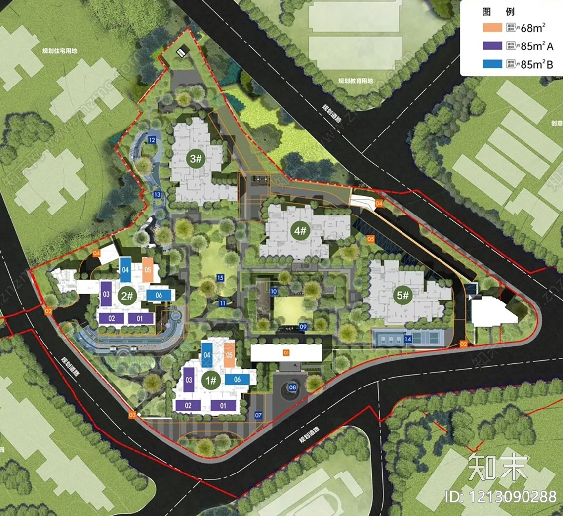 现代轻奢庭院施工图下载【ID:1213090288】