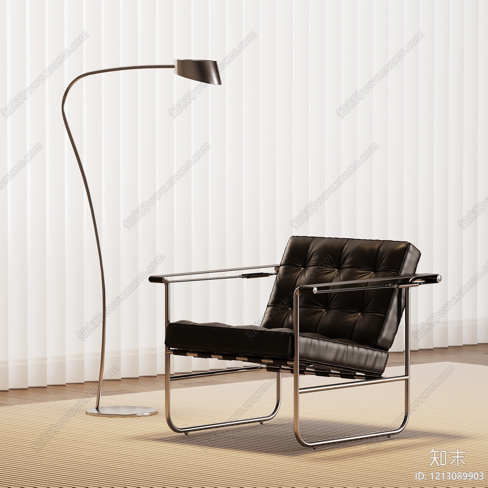 现代极简休闲椅3D模型下载【ID:1213089903】