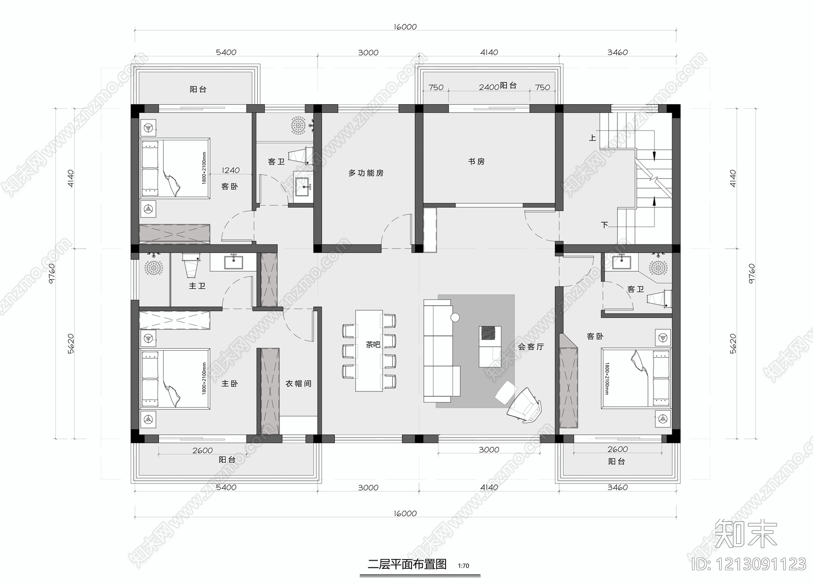 多层住宅cad施工图下载【ID:1213091123】