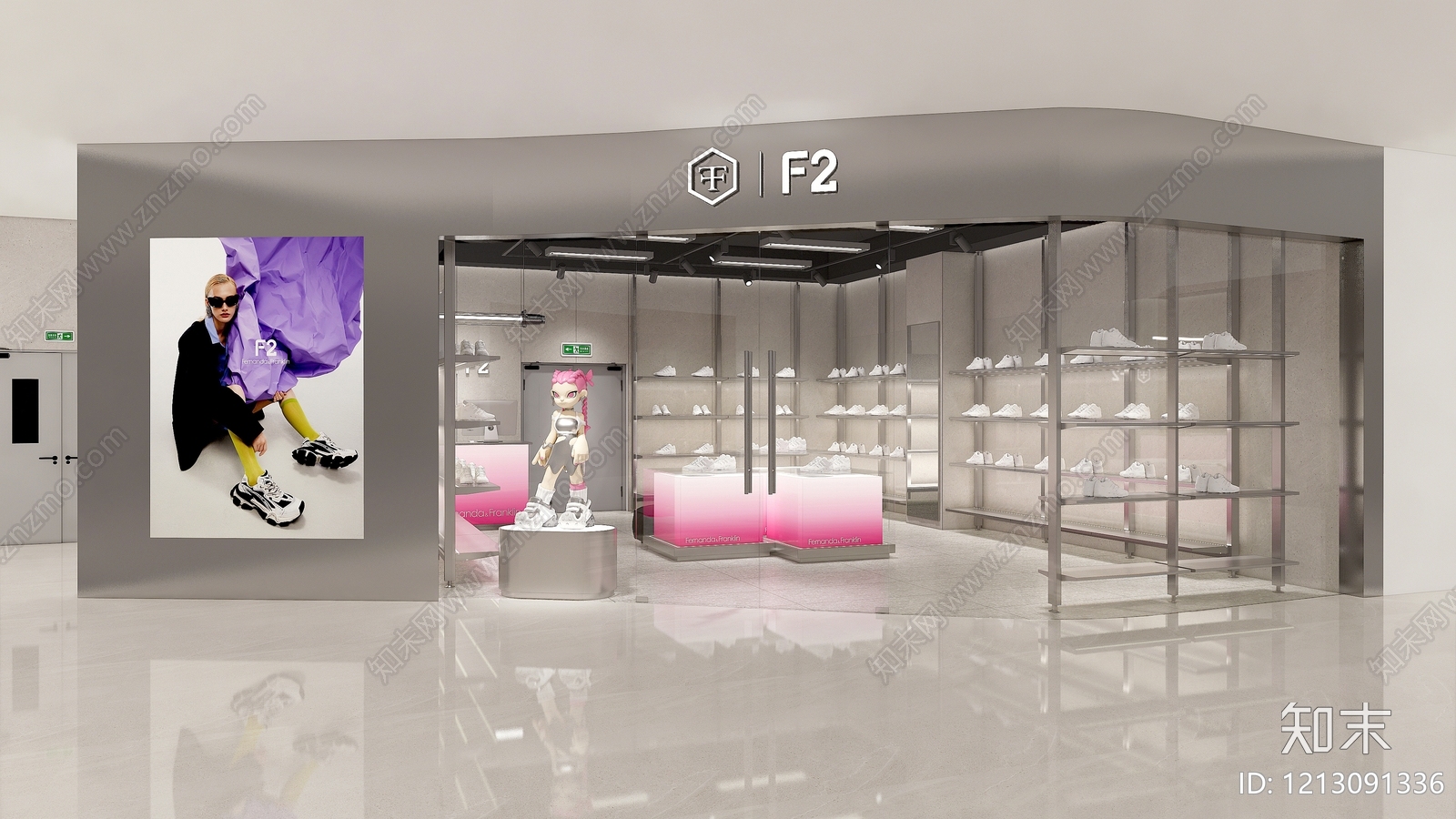现代工业鞋店cad施工图下载【ID:1213091336】