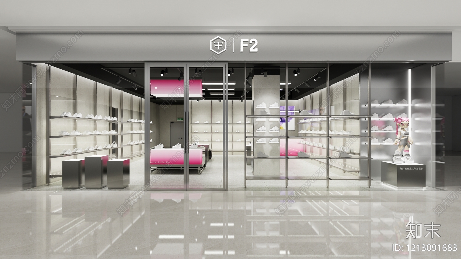 现代工业鞋店cad施工图下载【ID:1213091683】
