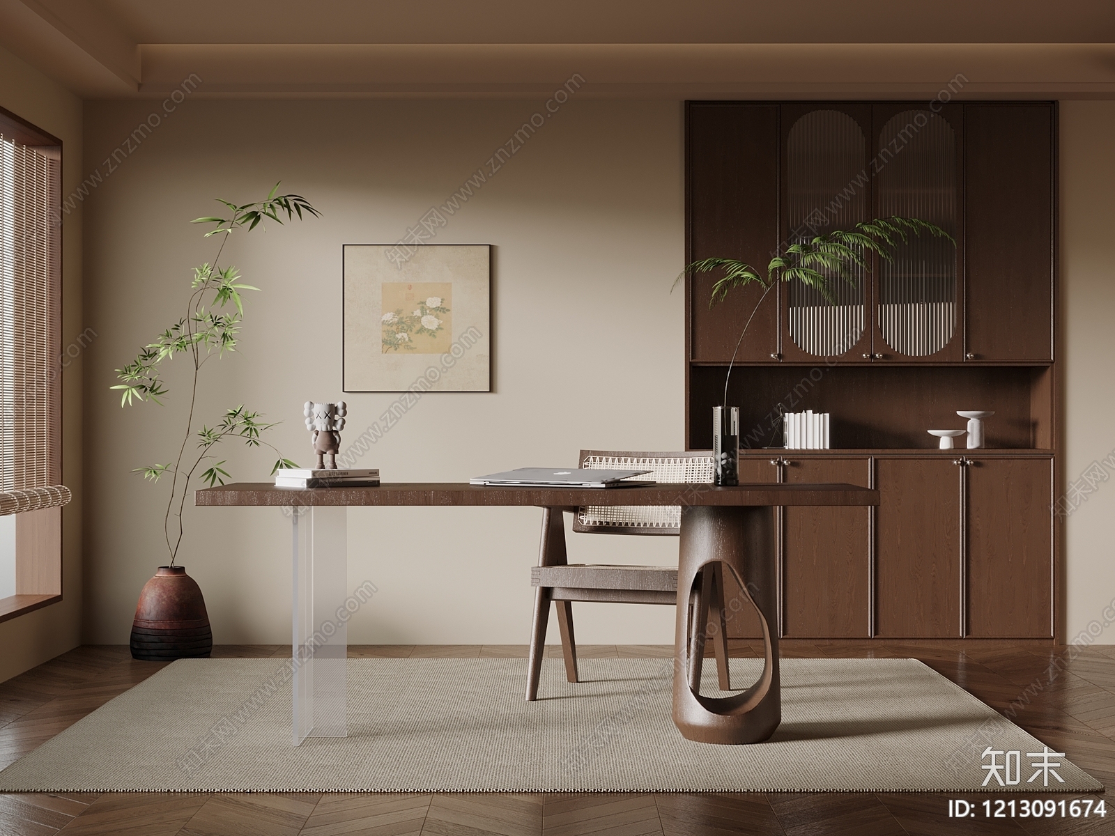 新中式茶室3D模型下载【ID:1213091674】