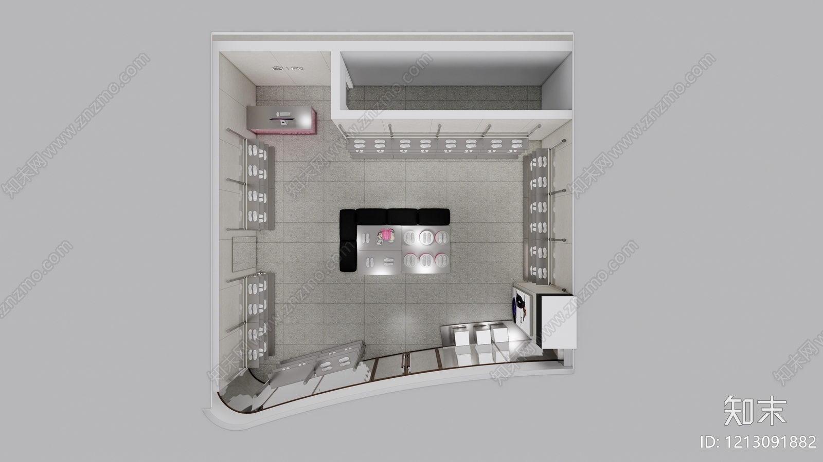 现代工业鞋店cad施工图下载【ID:1213091882】