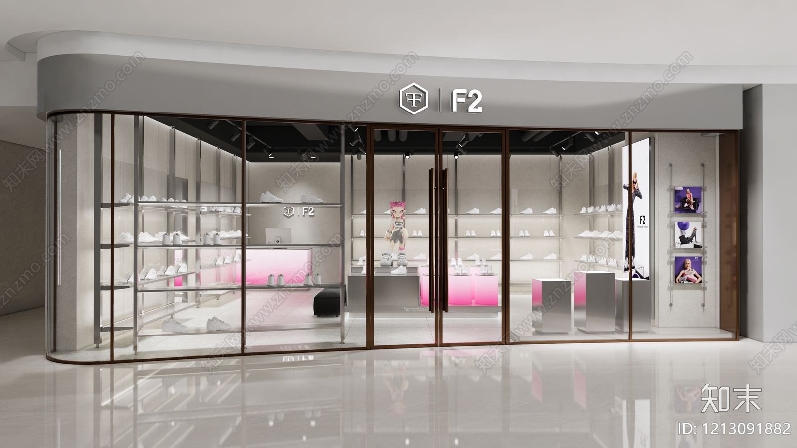 现代工业鞋店cad施工图下载【ID:1213091882】