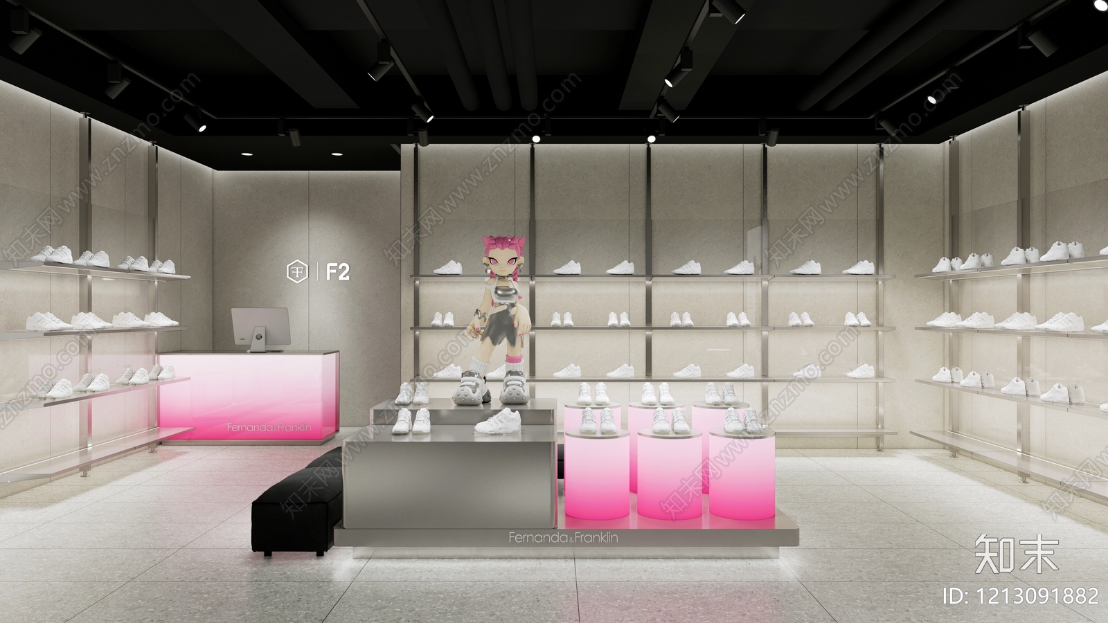 现代工业鞋店cad施工图下载【ID:1213091882】