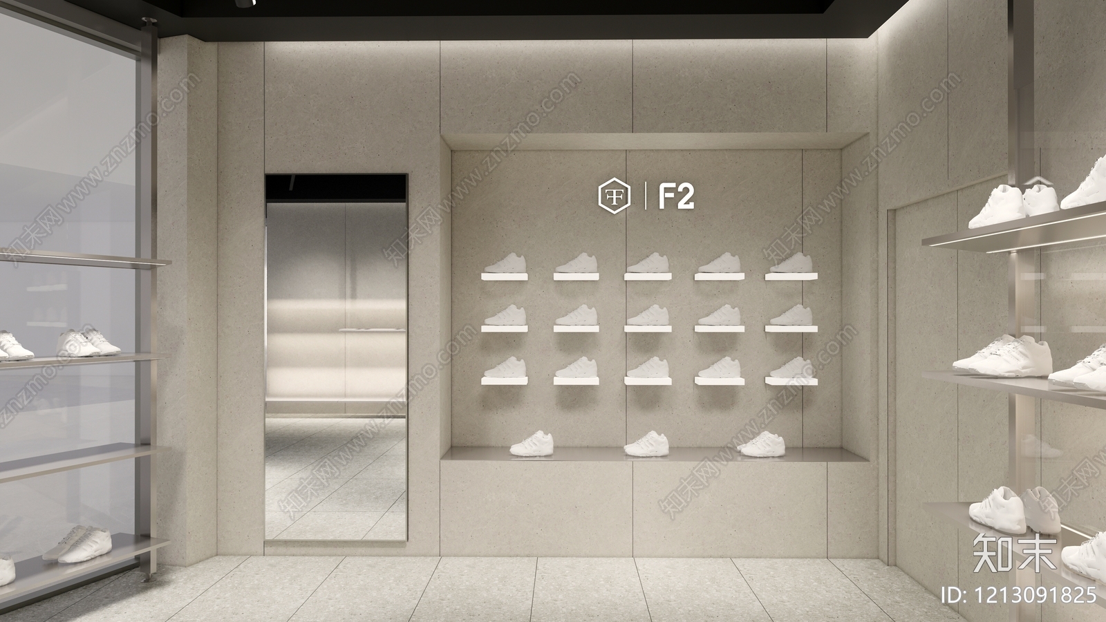 现代工业鞋店cad施工图下载【ID:1213091825】