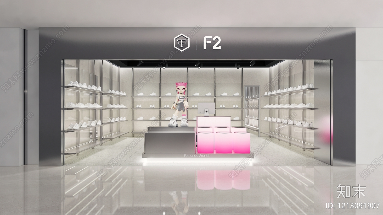 现代工业鞋店施工图下载【ID:1213091907】