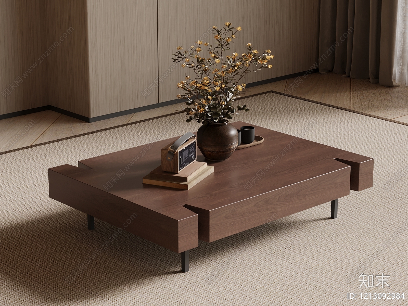 侘寂风茶几SU模型下载【ID:1213092984】