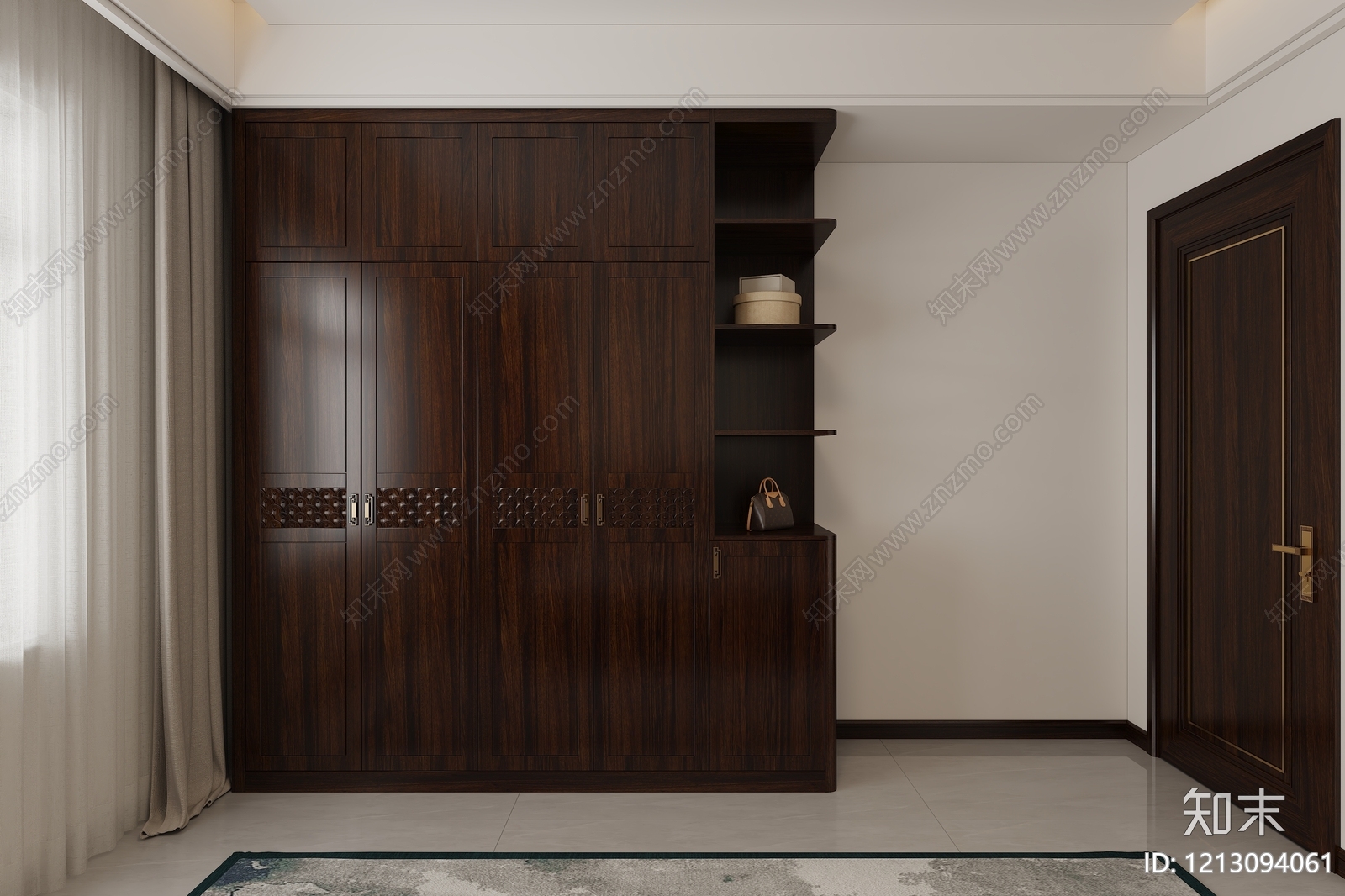 新中式衣柜3D模型下载【ID:1213094061】