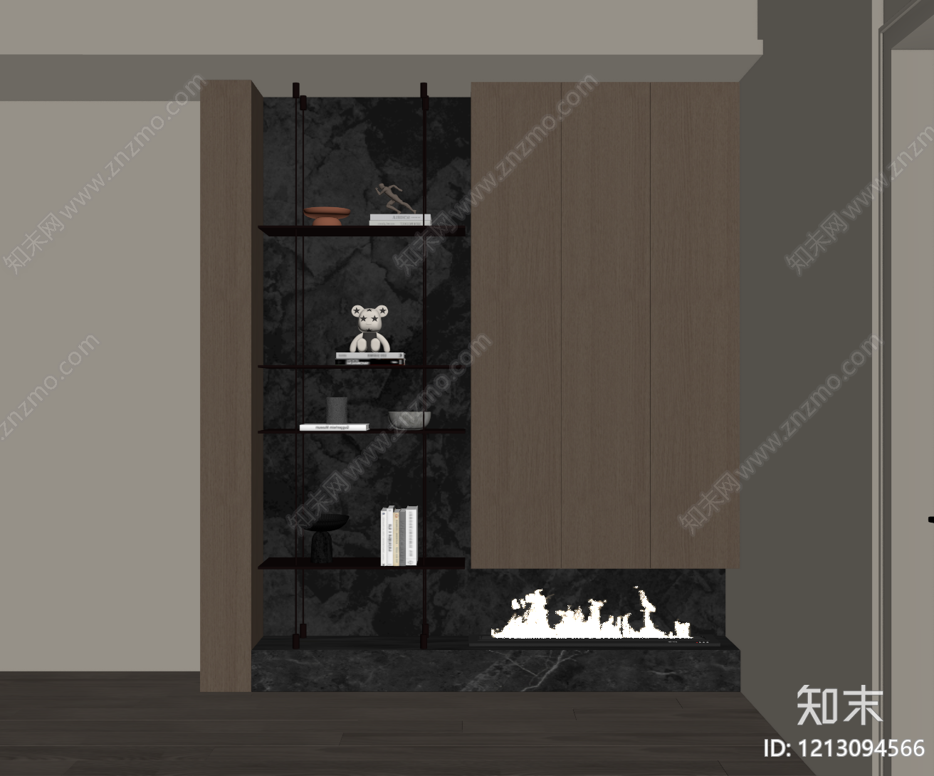 意式极简玄关柜SU模型下载【ID:1213094566】