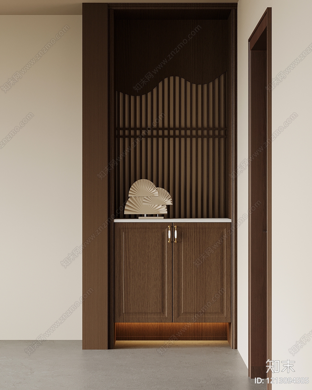 新中式玄关SU模型下载【ID:1213094505】