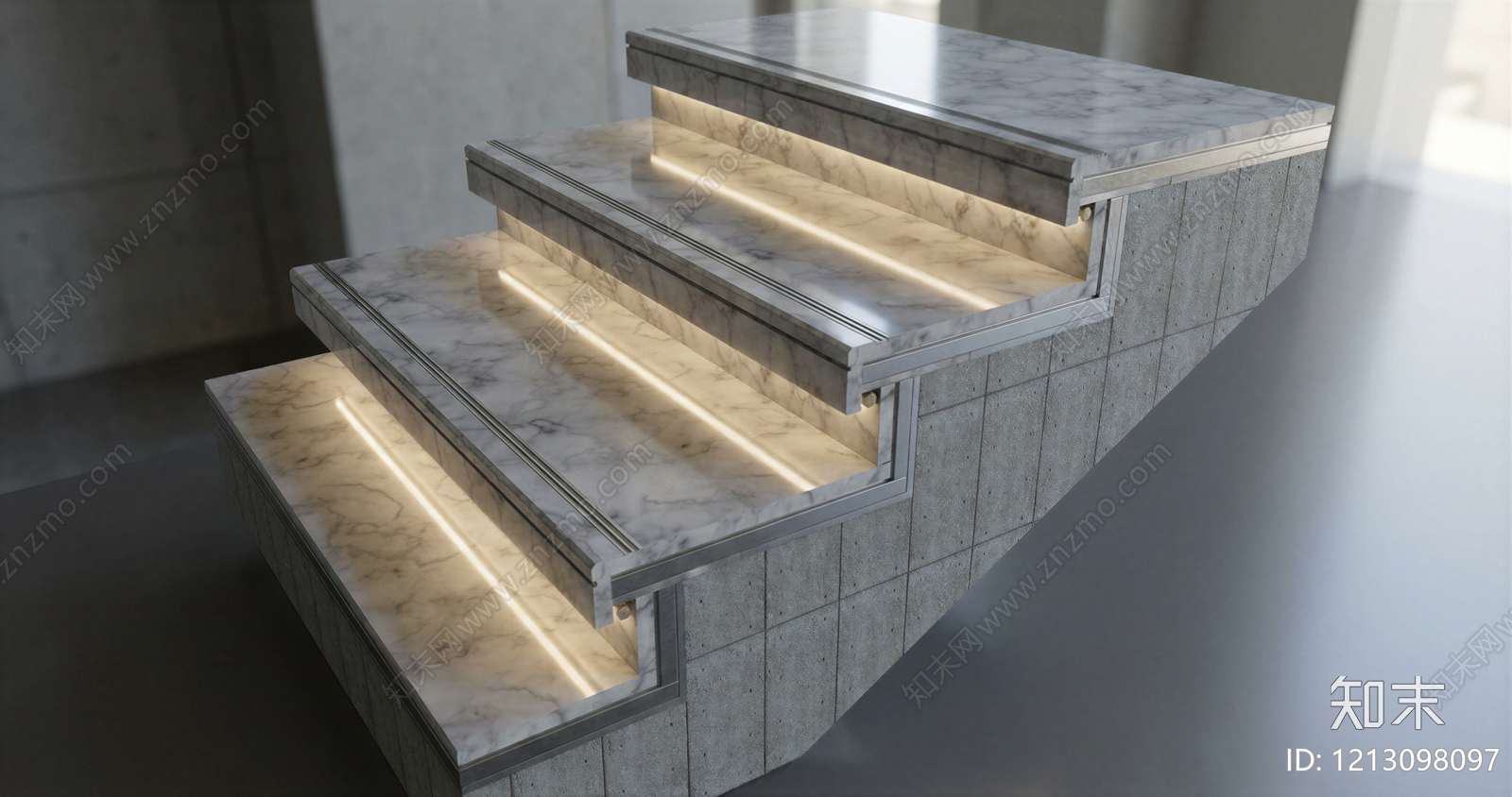 极简主义悬浮楼梯SU模型下载【ID:1213098097】