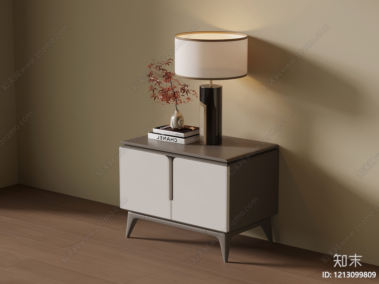现代简约床头柜3D模型下载【ID:1213099809】