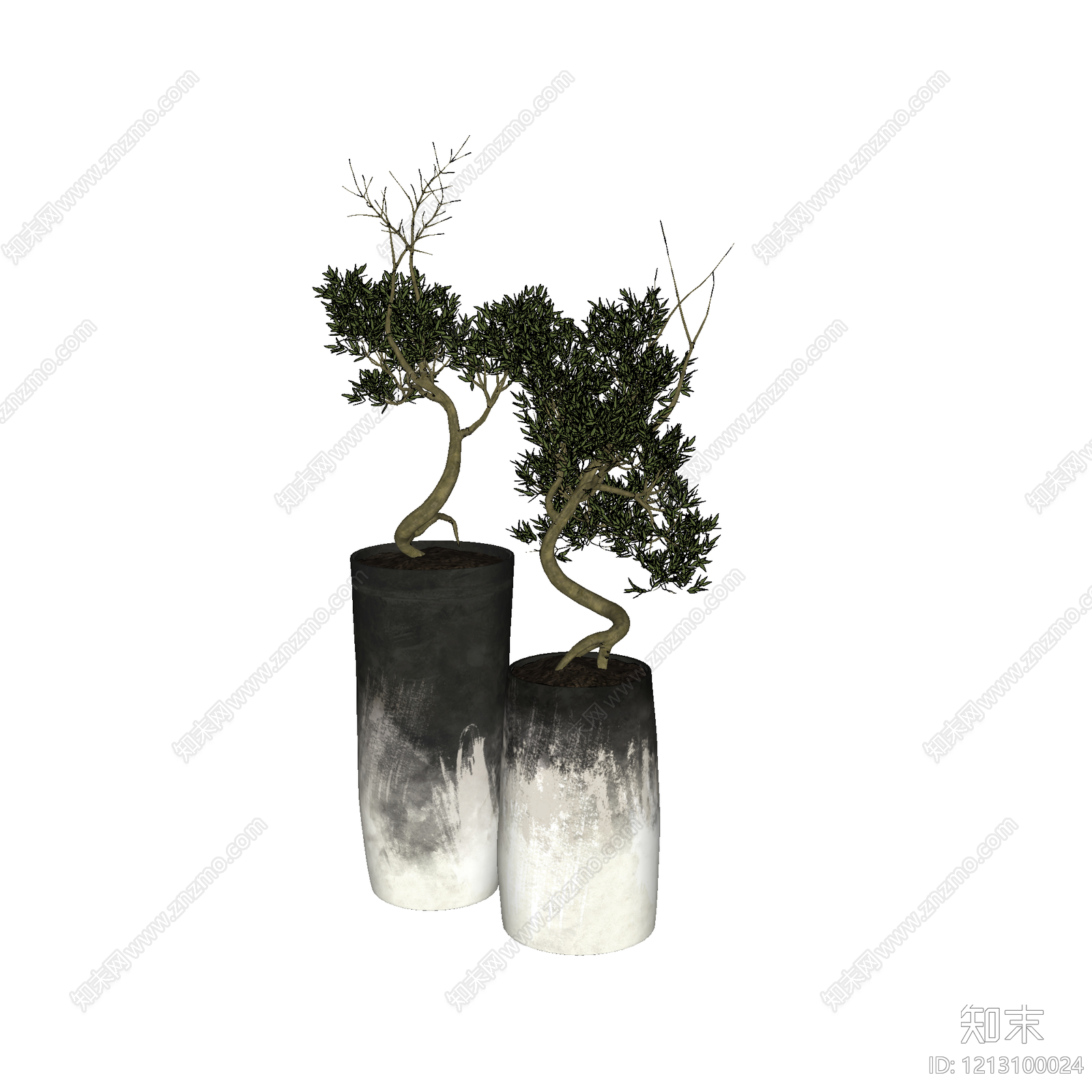 侘寂花艺SU模型下载【ID:1213100024】