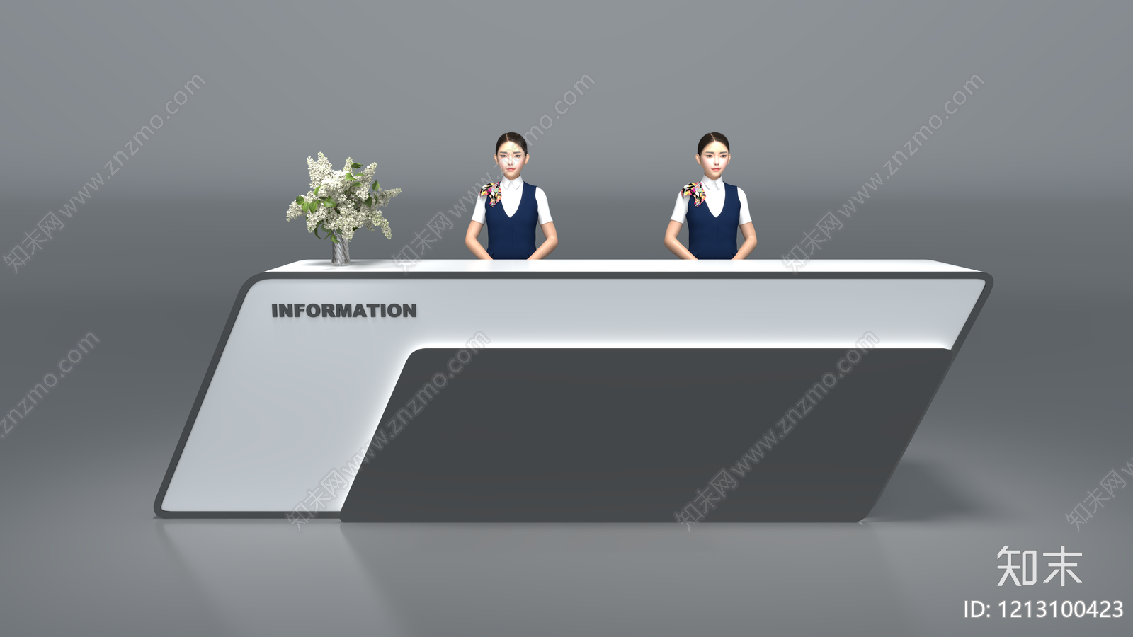 极简前台3D模型下载【ID:1213100423】
