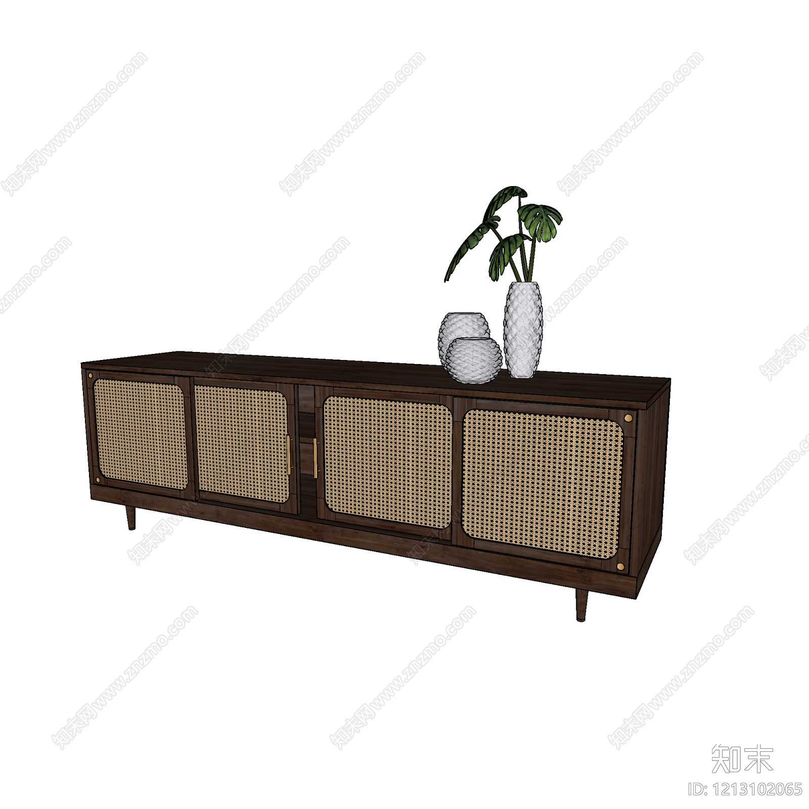 中古风电视柜SU模型下载【ID:1213102065】