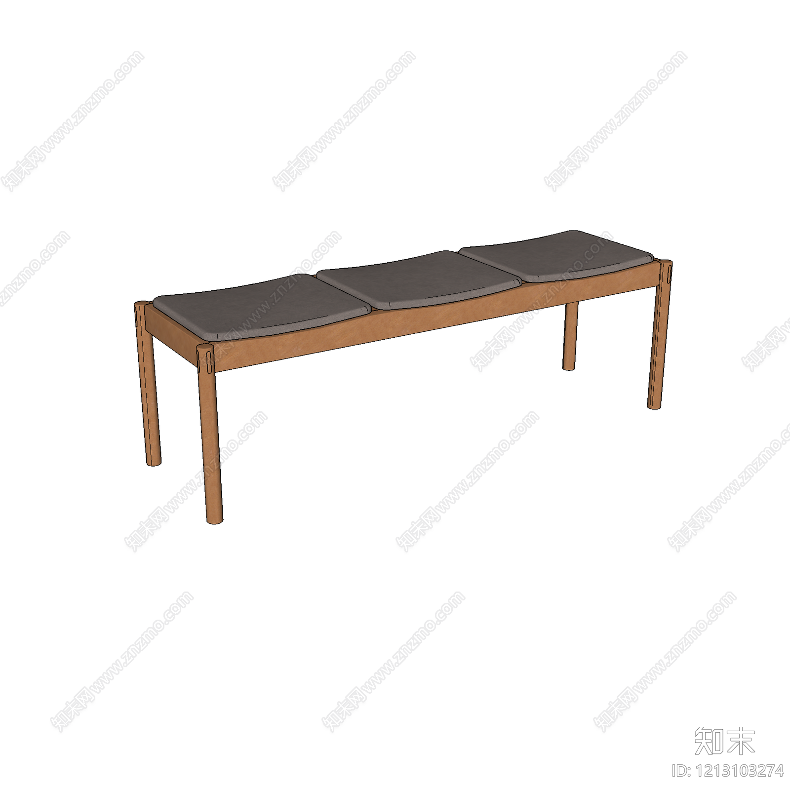 日式床尾凳SU模型下载【ID:1213103274】