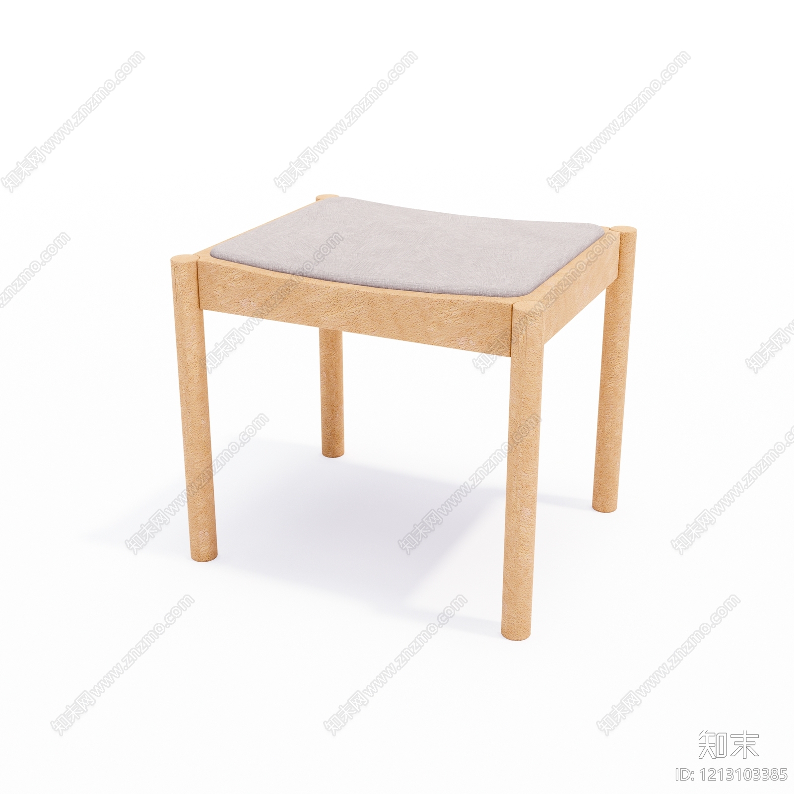 原木风沙发凳SU模型下载【ID:1213103385】