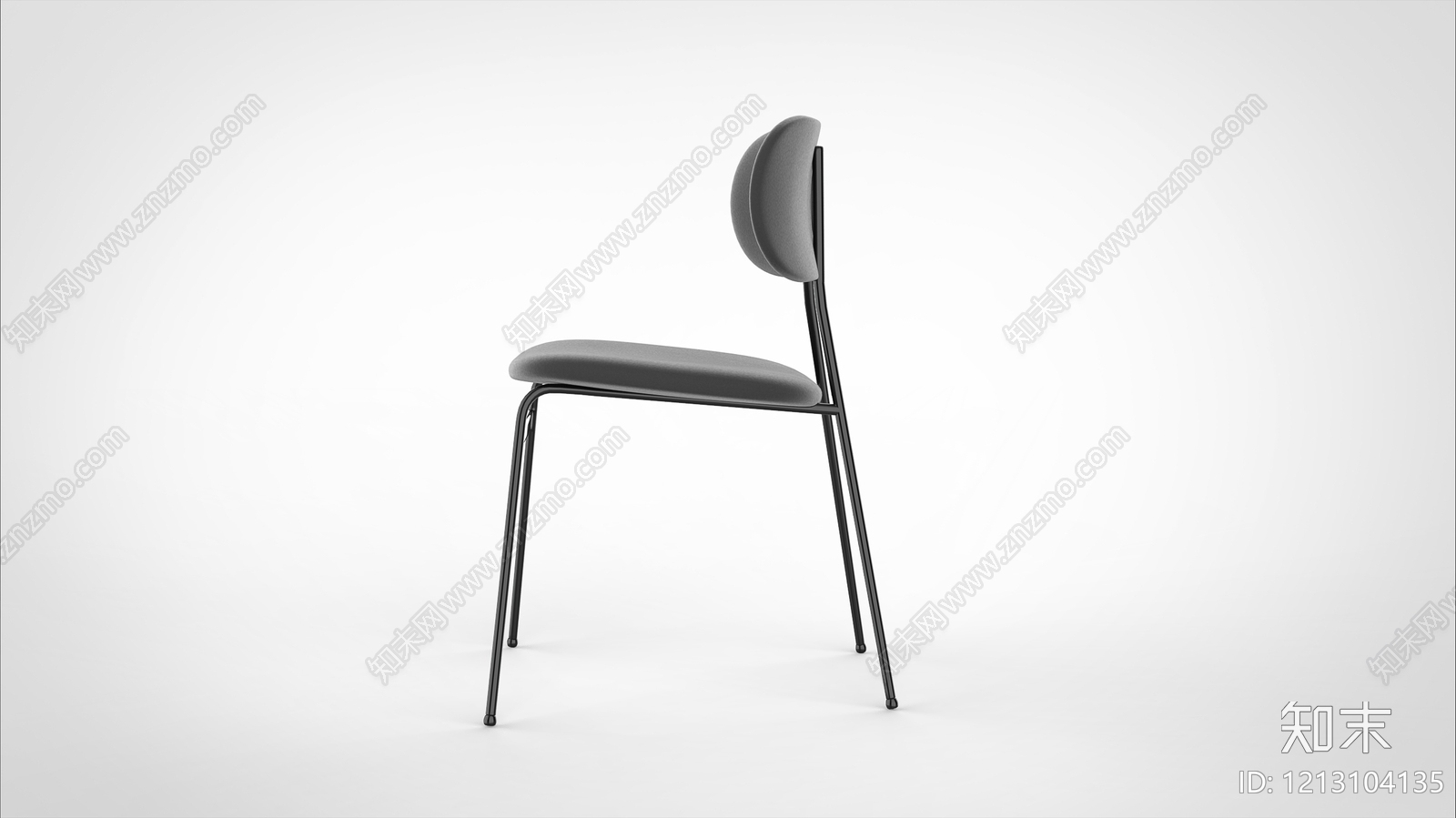 极简餐椅3D模型下载【ID:1213104135】
