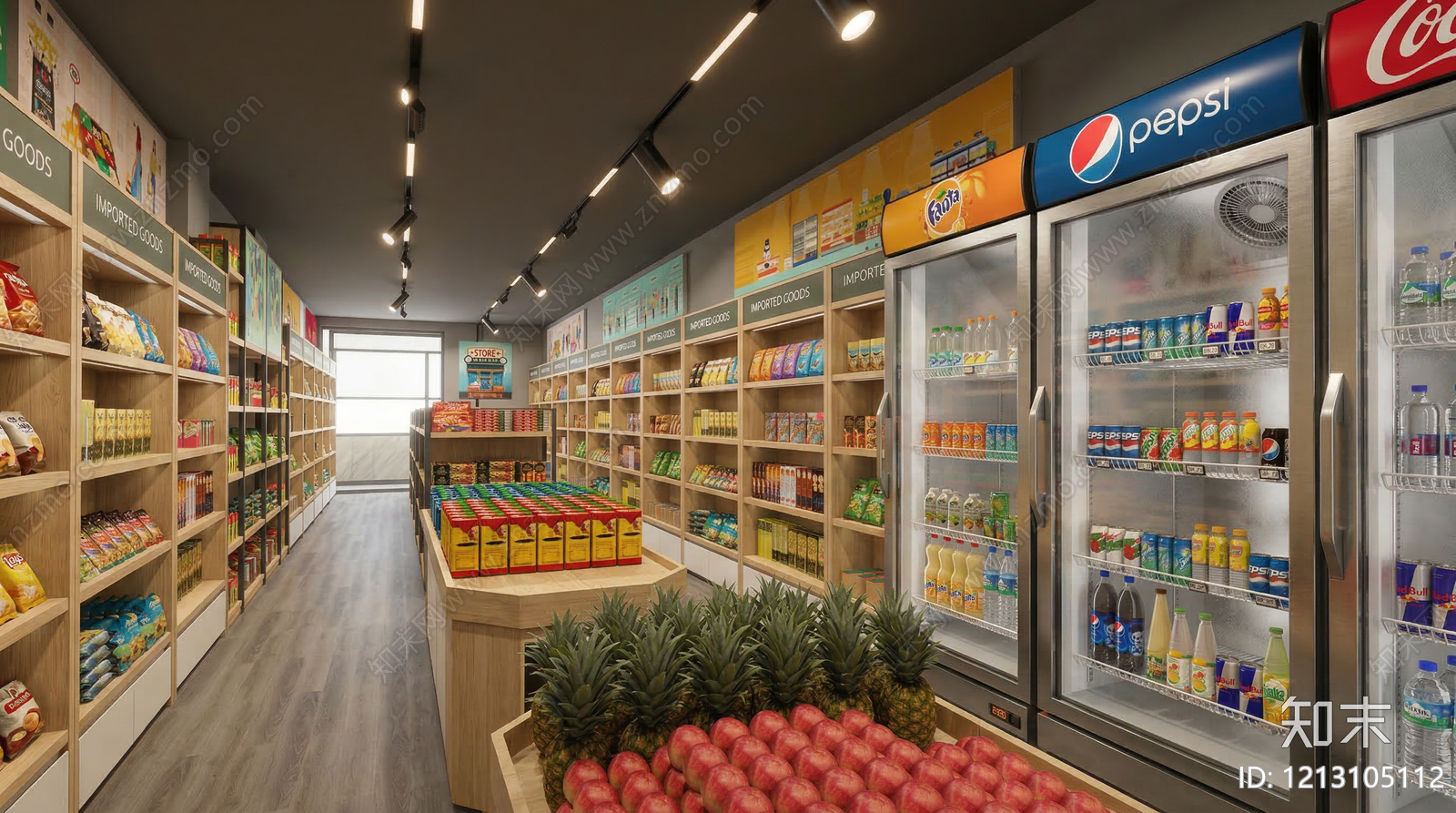 现代简约便利店SU模型下载【ID:1213105112】