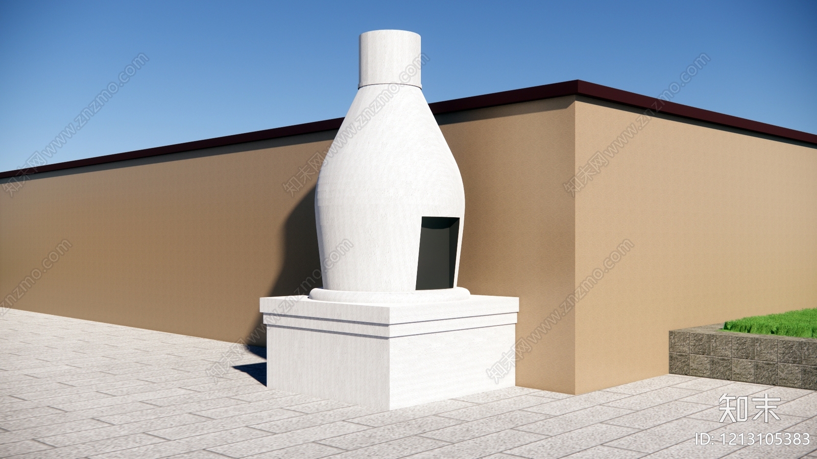 极简主义烟囱SU模型下载【ID:1213105383】