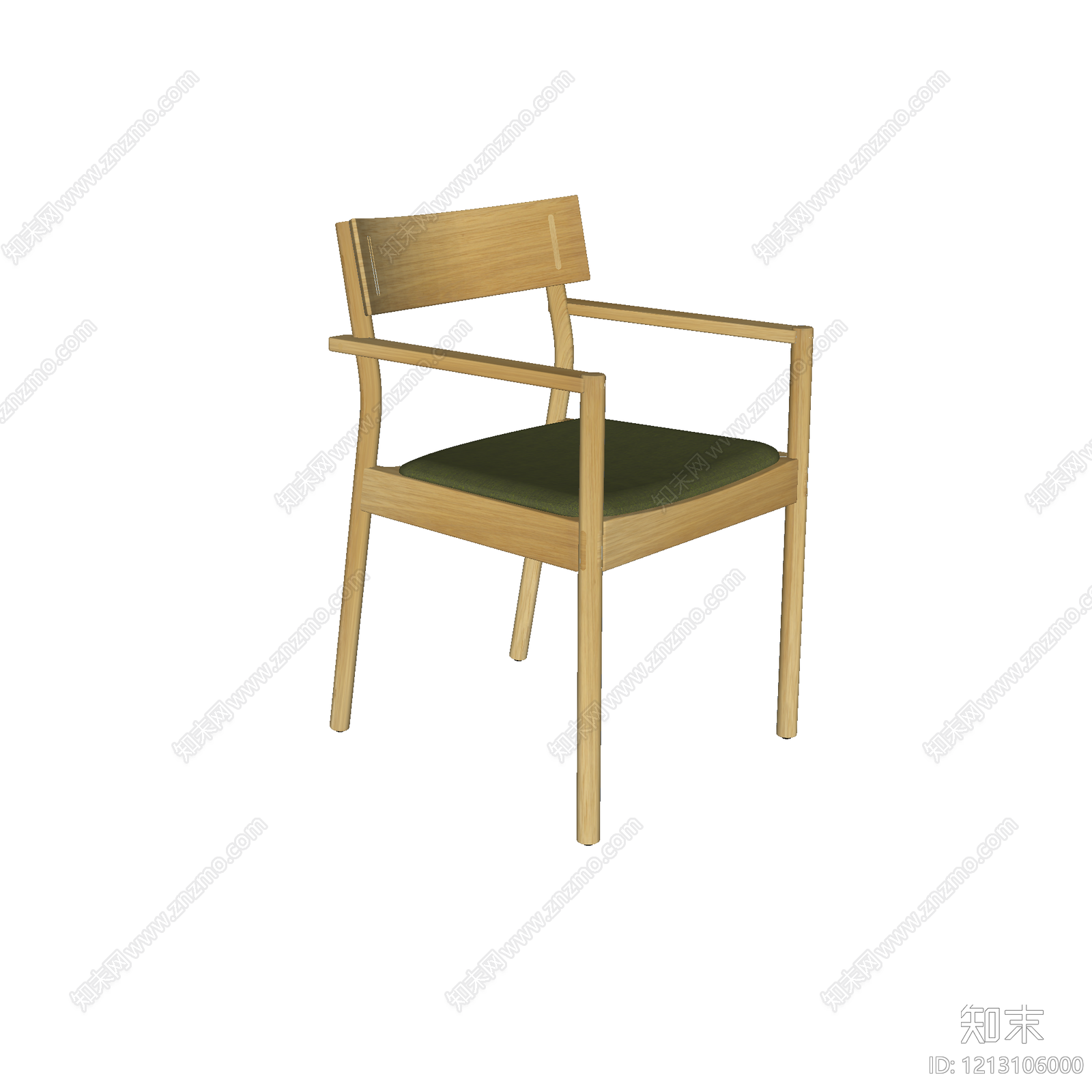 日式餐椅SU模型下载【ID:1213106000】