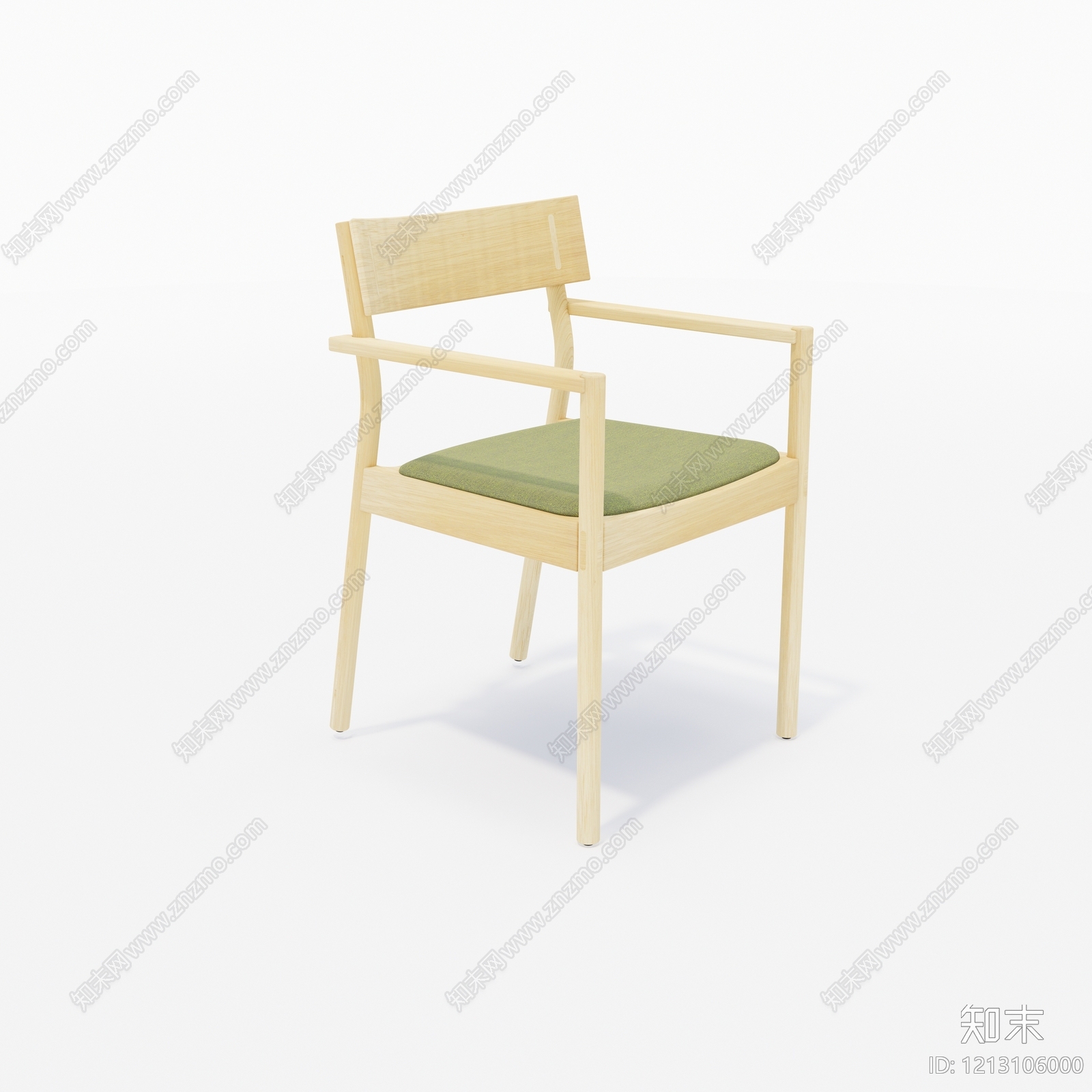 日式餐椅SU模型下载【ID:1213106000】