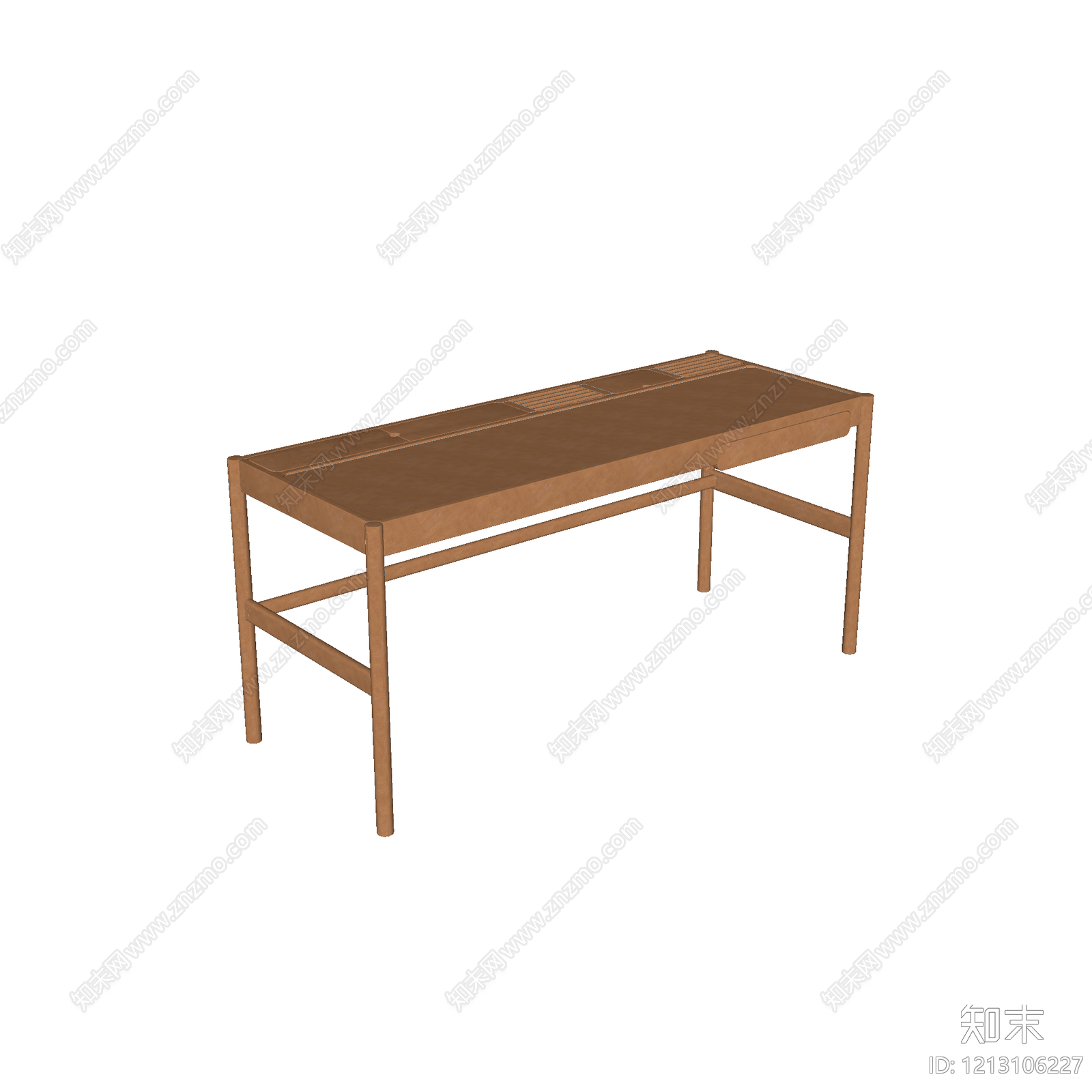 原木风书桌SU模型下载【ID:1213106227】