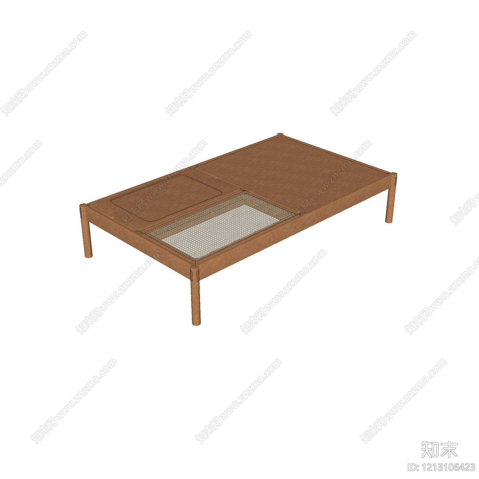 原木风茶几SU模型下载【ID:1213106423】