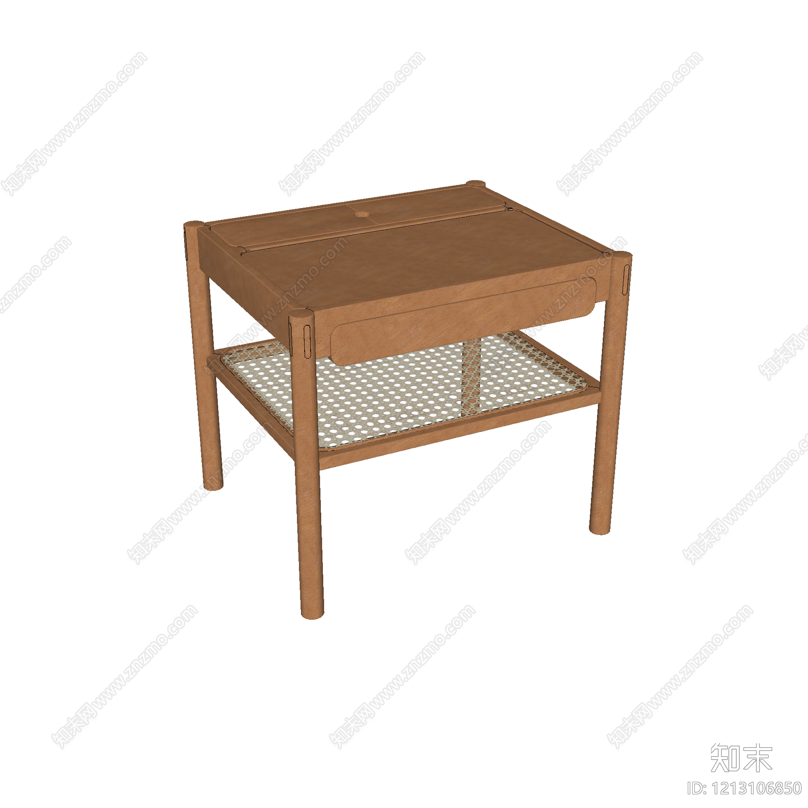 原木风床头柜SU模型下载【ID:1213106850】