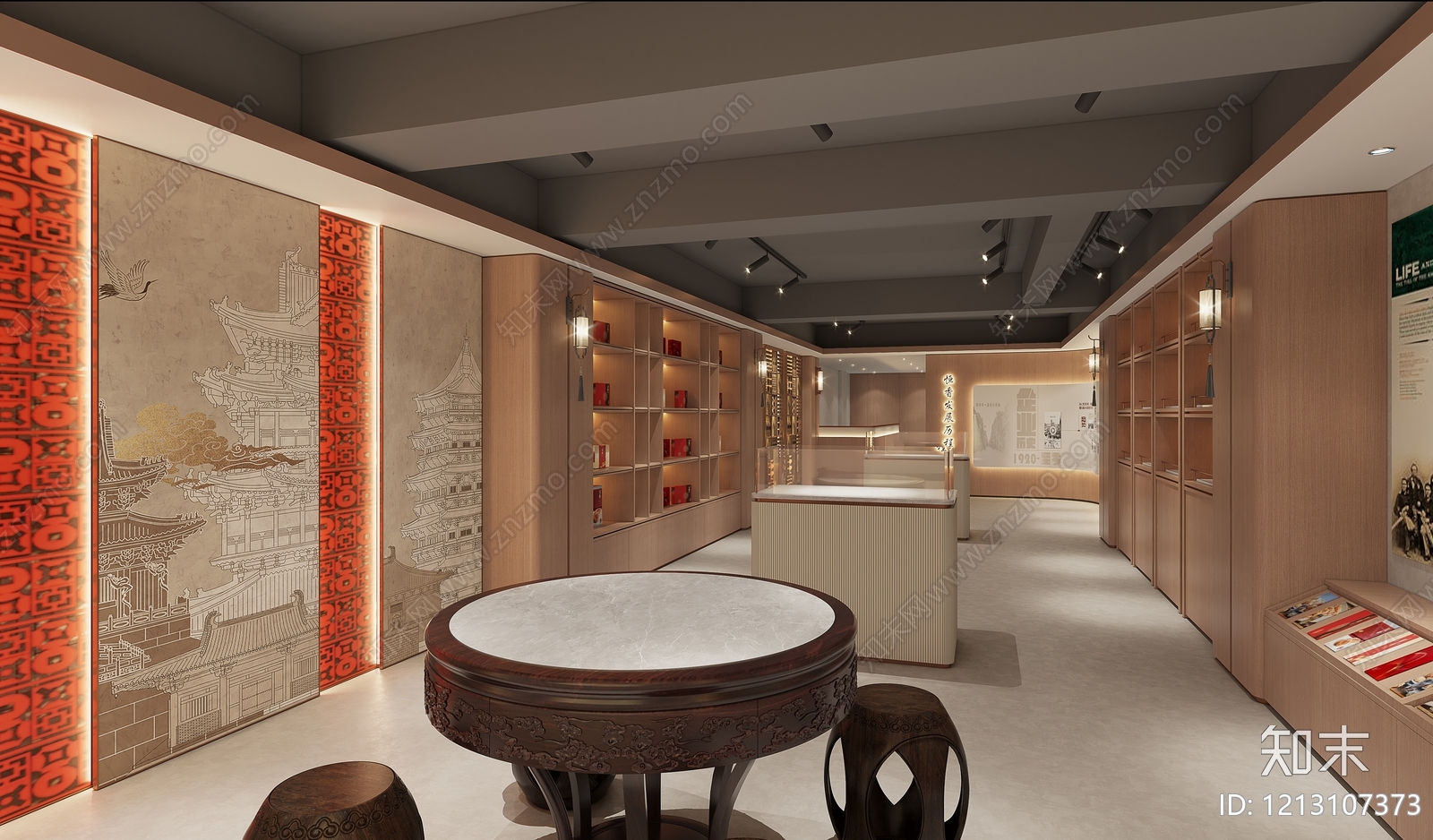 新中式其他展厅3D模型下载【ID:1213107373】