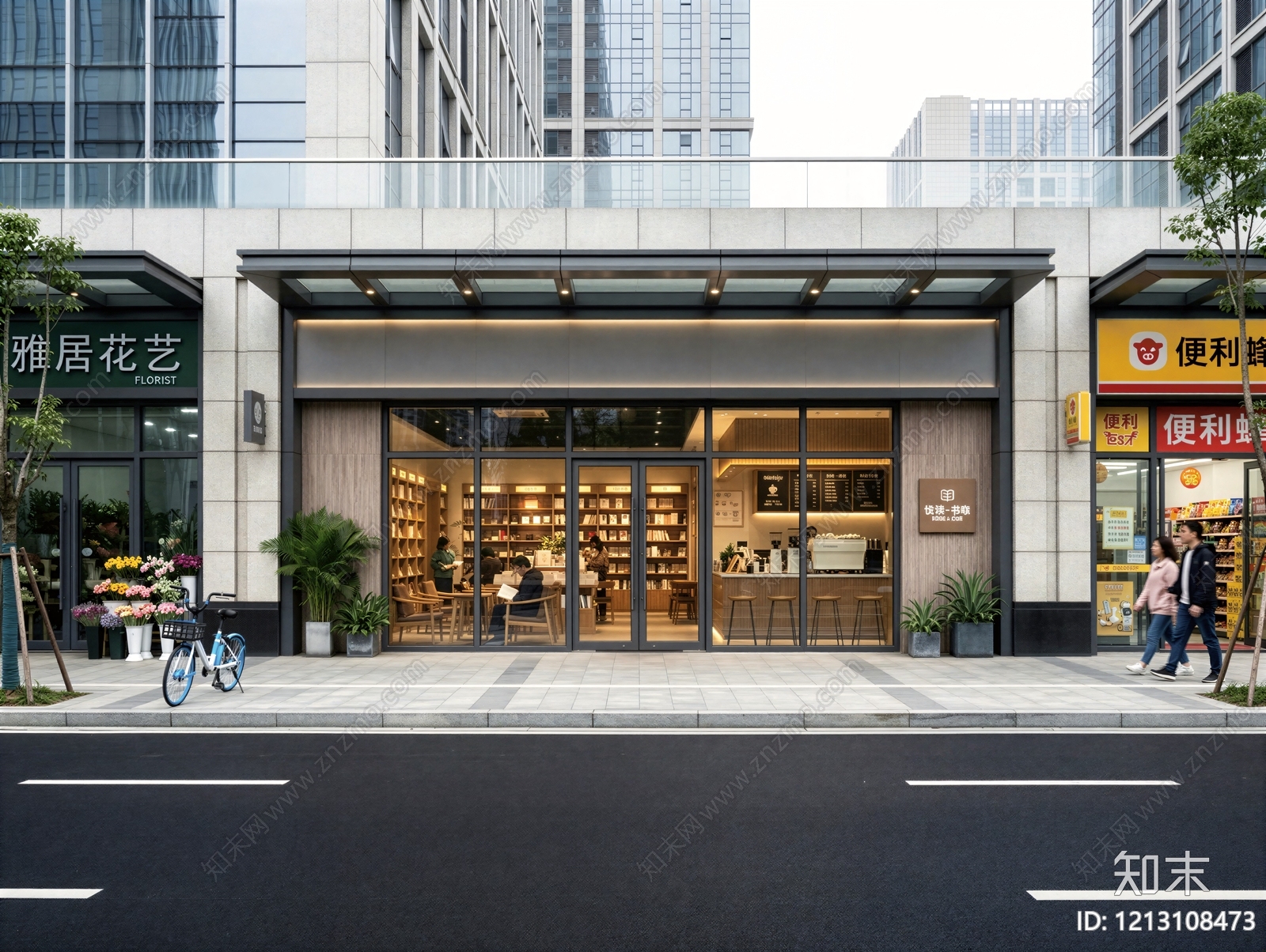 现代建筑外立面贴图下载【ID:1213108473】